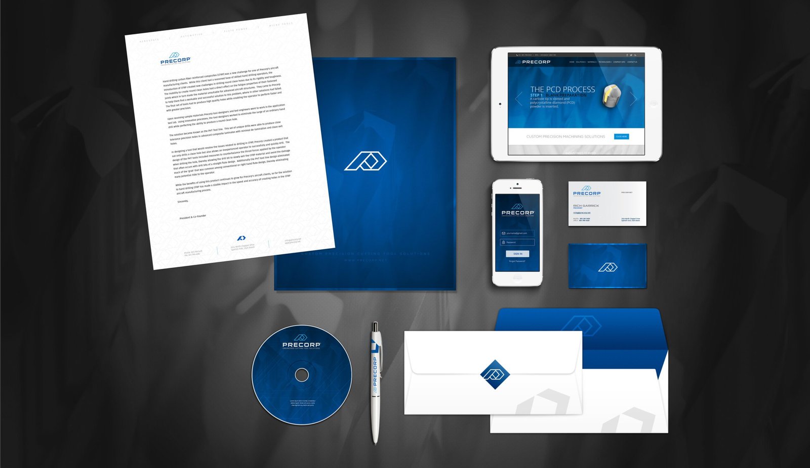 Manufacturing Corporate Identity System mockup